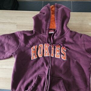 Kids Hoodie - Maroon and Orange